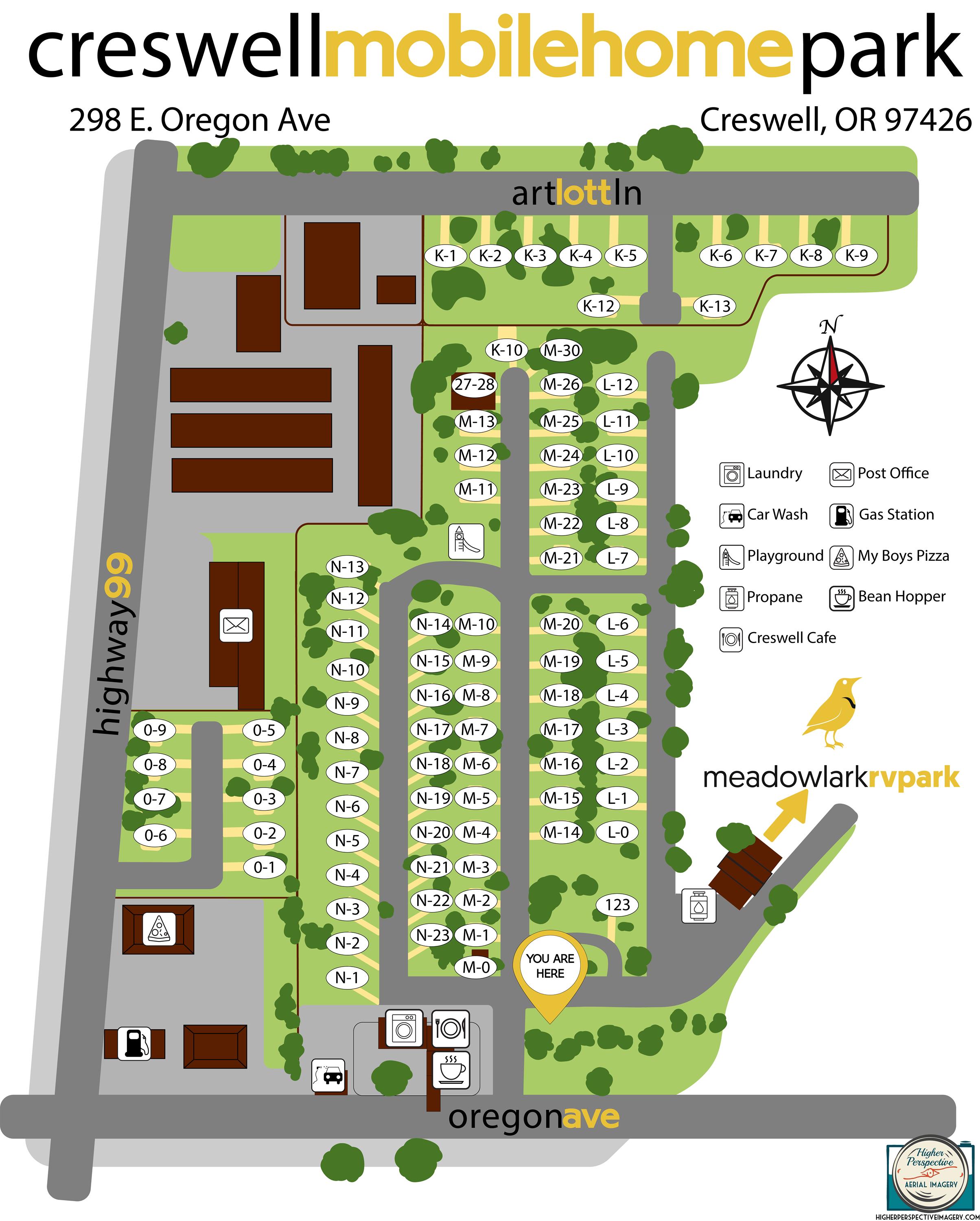 Creswell Mobile Home Park Map
